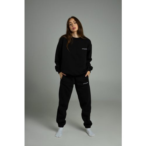 SOFT BLACK JOGGER SET - SWEATSHIRT