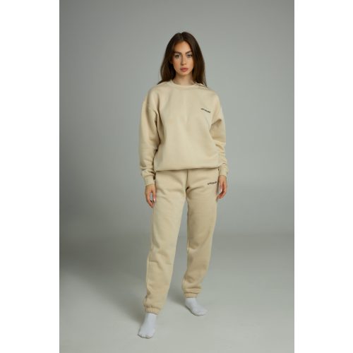 SOFT BEIGE JOGGER SET - SWEATSHIRT