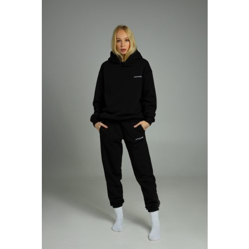 SOFT BLACK JOGGER SET - HOODIE