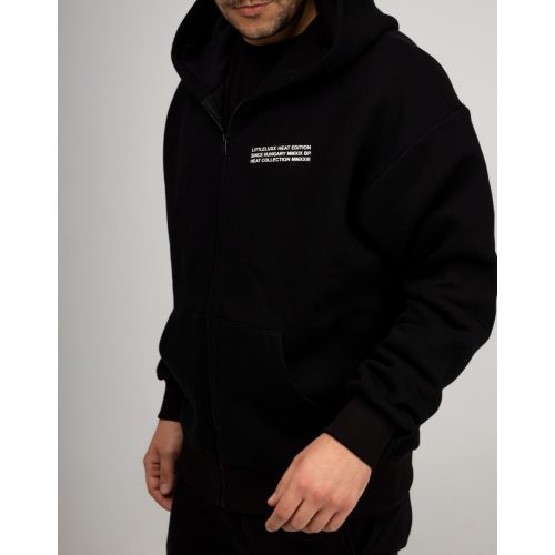 UNISEX ZIP UP HOODIE - BLACK